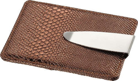 VISOL COBRE SNAKESKIN WALLET AND MONEY CLIP